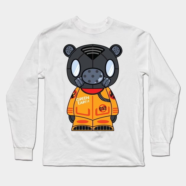 Masked Bear Long Sleeve T-Shirt by zoneo